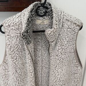 Thread & Supply Light Beige Sherpa Zip Vest